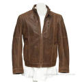 Brown leather jacket for man